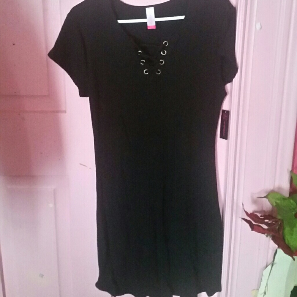 Two no boundaries black bodycon knit dresses